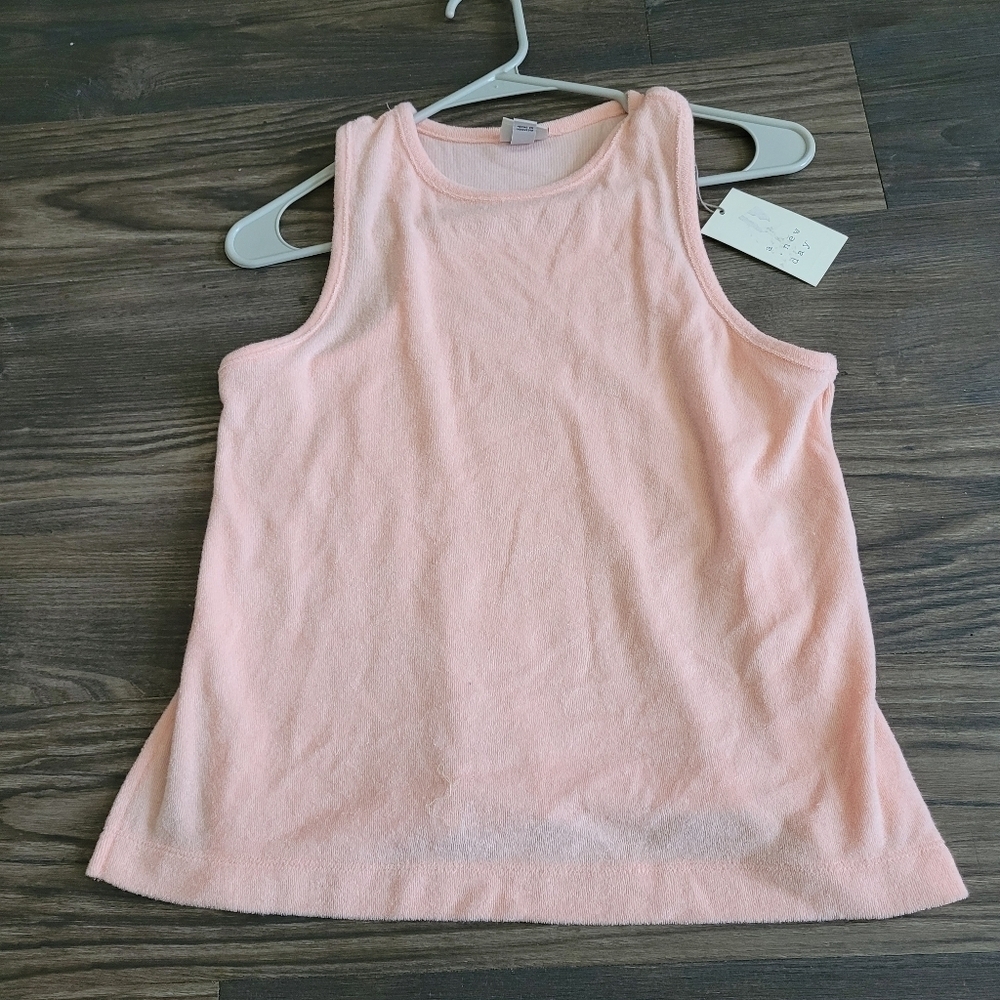 A New Day Womens Terry Tank Top Size XL Peach Razor NEW - Picture 3 of 3